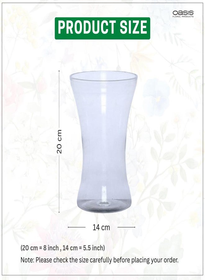 Oasis Acrylic Unbreakable Classic Flower Vases for Table Centerpiece, Home Decor, Floral Arrangement, Office, Events, Gifting & More - Hantied Clear - Image 3